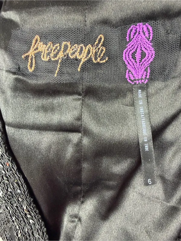 Free People Snake Charmer Sequin Bodycon Mini Dress - Image 3
