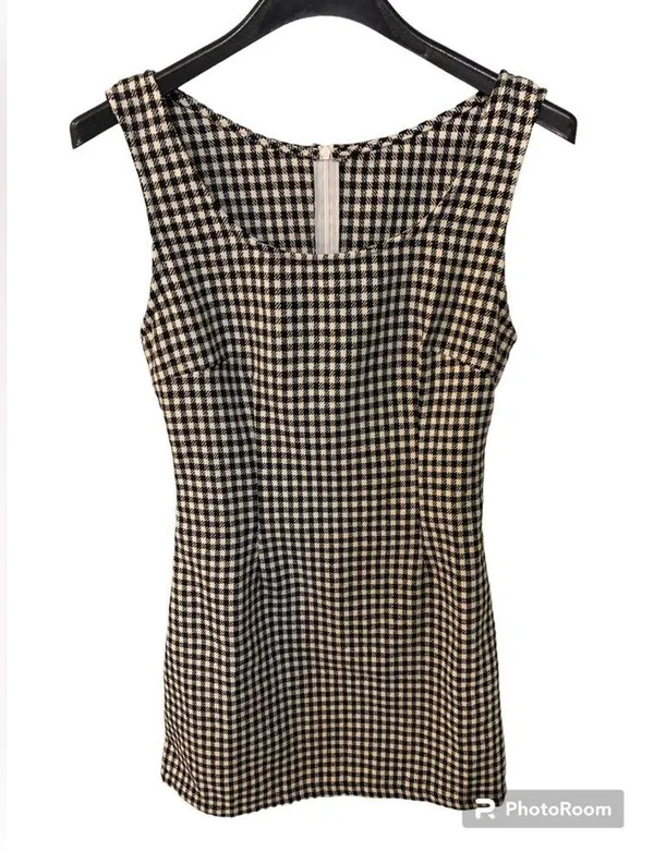SheIn Gingham Checkered Black & White Summer Mini Dress - Image 7