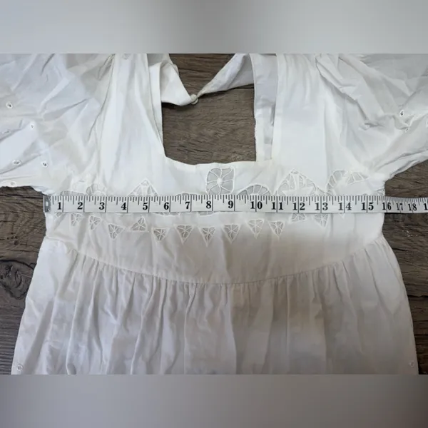 Forever That Girl Women's White Eyelet Puff Sleeve Dress Open Back size‎ xs - Image 5