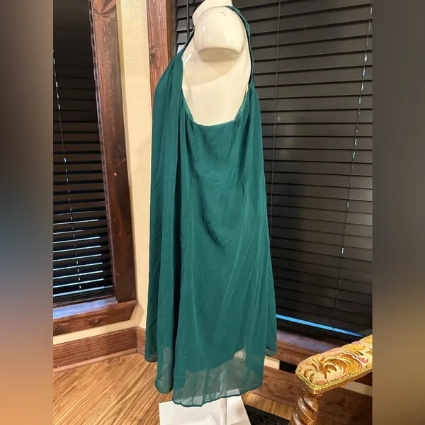 Ever Pretty Emerald Green One Shoulder Beaded Grecian Mini Dress Boho Resort - Image 7