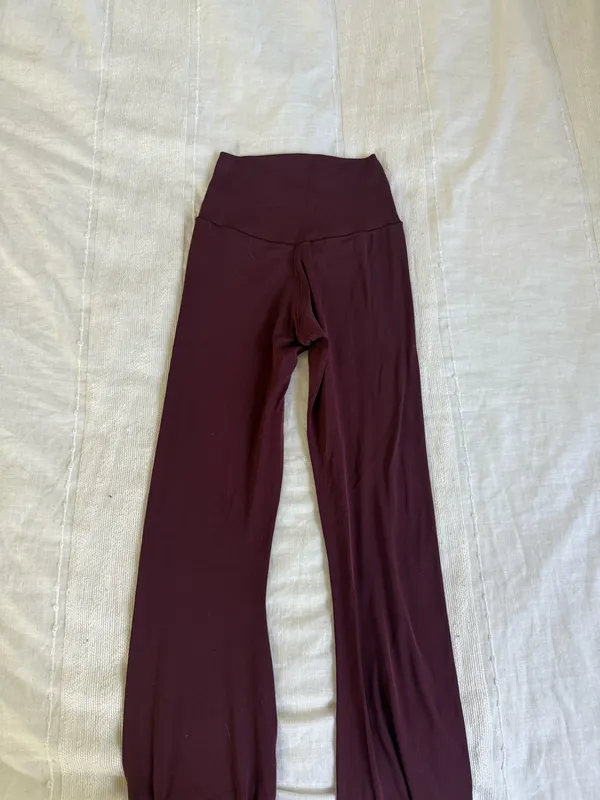 Aerie Offline Burgundy Flared Leggings - Image 3