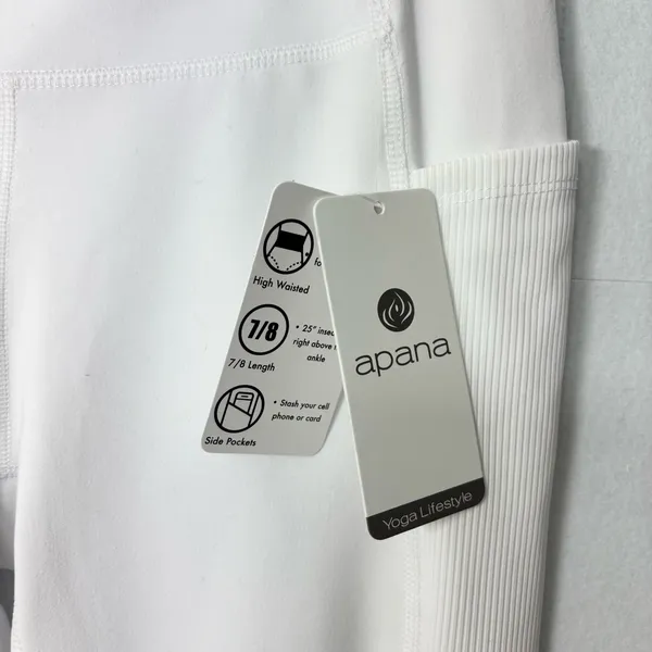 Apana White Yoga Leggings‎ Size S - Image 4