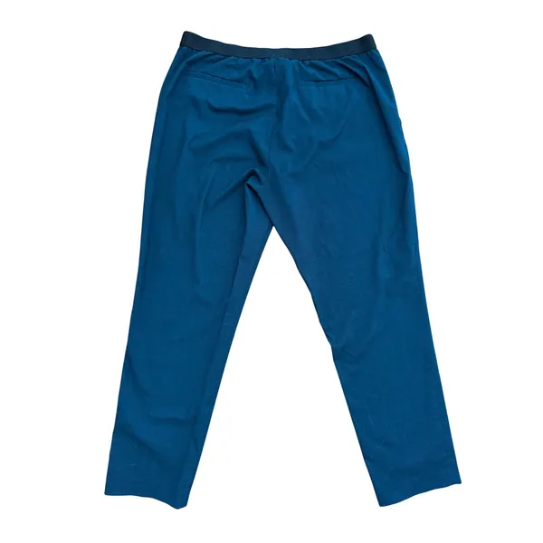 Uniqlo Smart Style Ankle Pants Women XL Teal Blue Excellent Stretch Tapered - Image 2