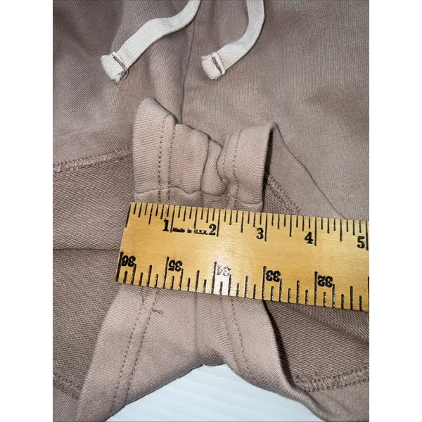 YoungLA Women's Draw String Sweat Shorts Light Pink XL 1.5" Inseam Flawed - Image 4