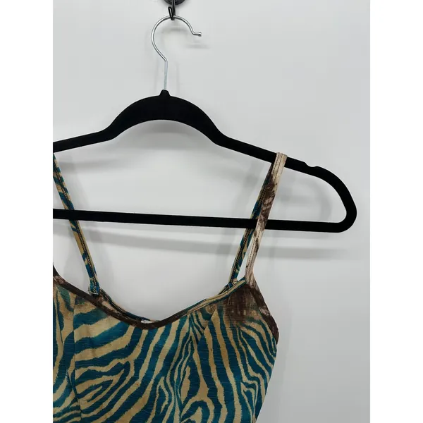 Papillon Blanc Womens Camisole Y2K Tank Size S Zebra‎ Dark Fairy Grunge Boho - Image 4