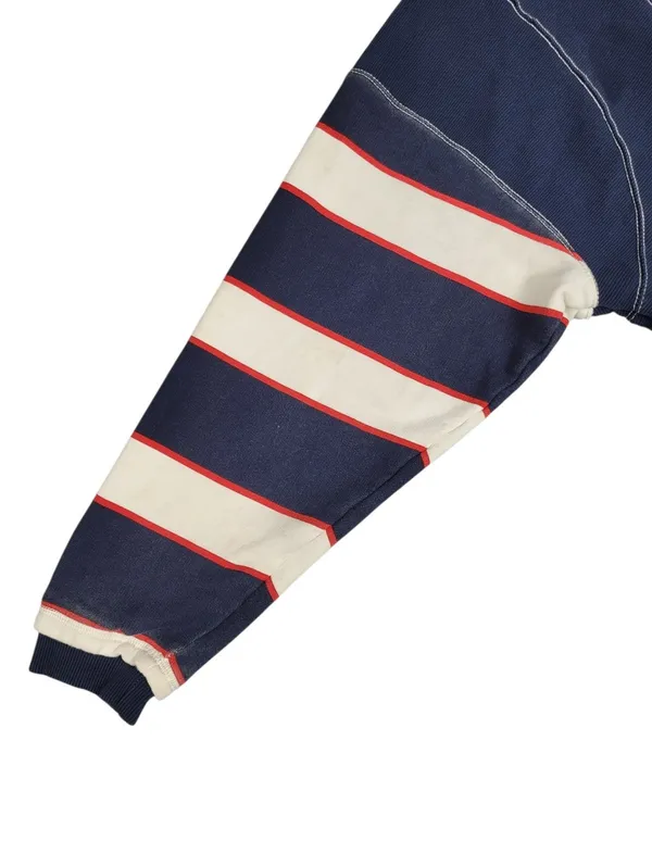 Free People Work It Out Printed Rugby Striped Pullover Sweatshirt Sz S - Image 12