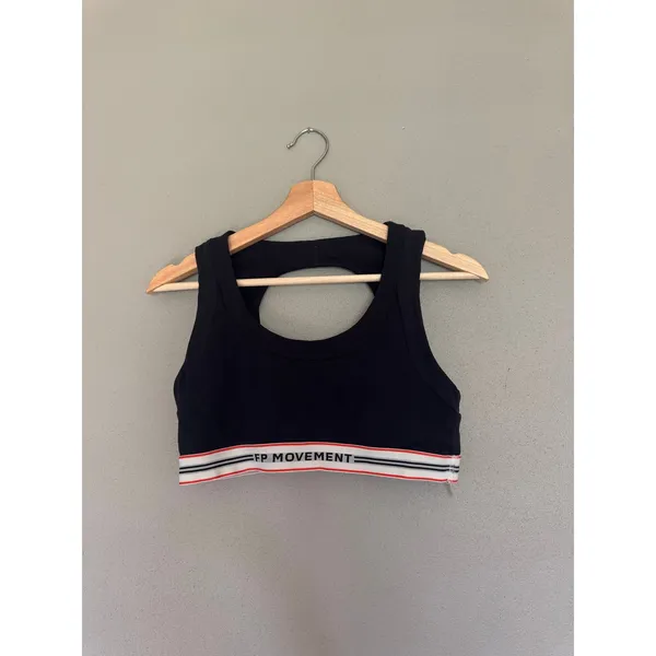FREE PEOPLE Movement Never Better Ringer Logo Bra Size Medium - Image 3