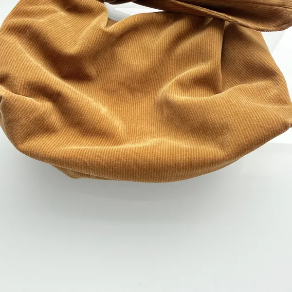 Merit Tan Corduroy Knot Wristlet‎ Bag Minimalist Earthy Boho Handbag - Image 7