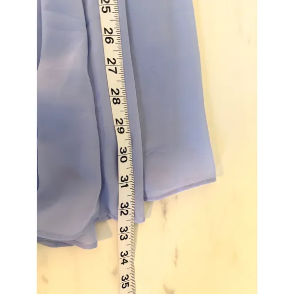 Abercrombie & Fitch Periwinkle Blue Pleated Smocked Puff Sleeve Mini Dress M - Image 10
