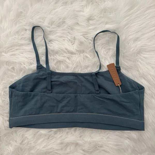 Skims Cotton Jersey Scoop Bralette Kyanite Size 3X - Image 5