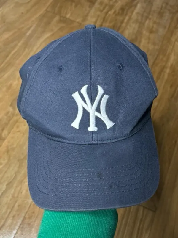 Navy Baseball Cap with White NY Logo Blue - Image 2