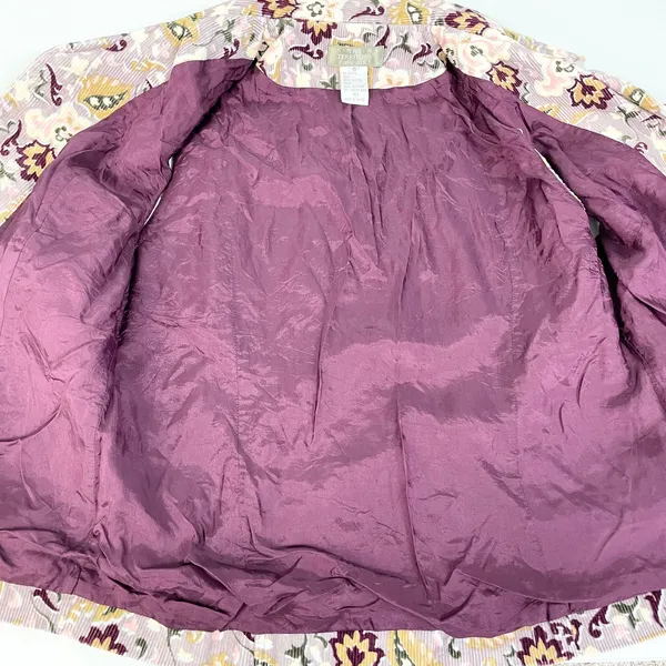 The Territory Ahead Womens 6 Corduroy‎ Vest Button Front Purple Lavender Floral - Image 6