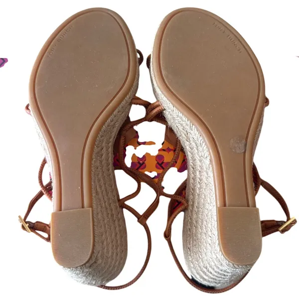 Tory Burch Diamond Patch Espadrille Wedge‎ Aged Camello 7 - Image 10