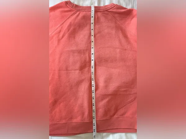 Sézane Amour Sweatshirt Pêche Vif Coral Pink Logo Organic Cotton Size S Sezane - Image 10