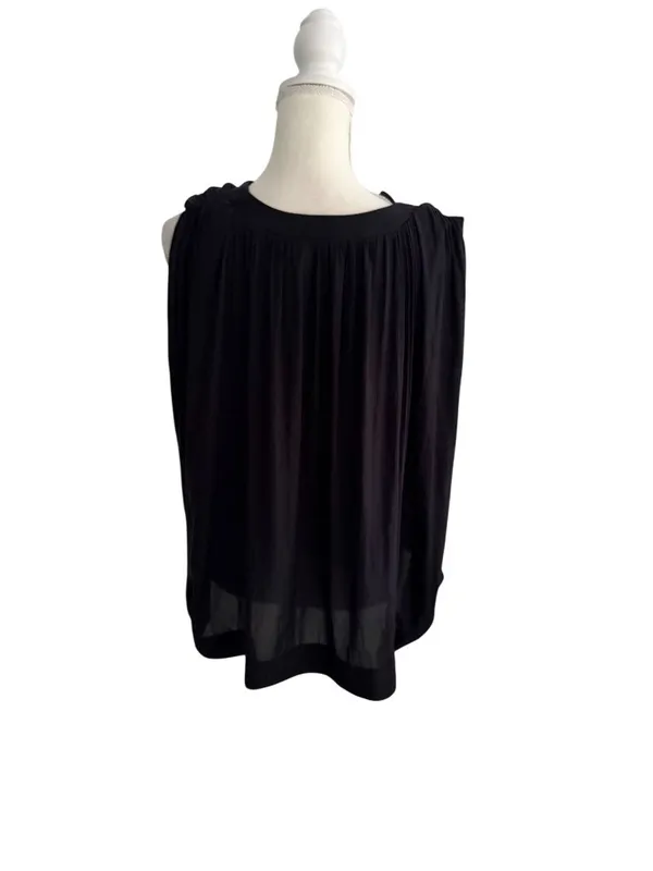 FREE PEOPLE Black Swing Linen Blend Tank Top Size Medium - Image 7