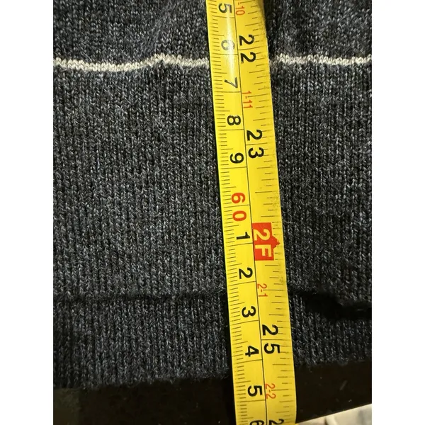 BANANA REPUBLIC‎ Women's Sweater Long Sleeve Striped 100% Merino Wool Size XL - Image 6