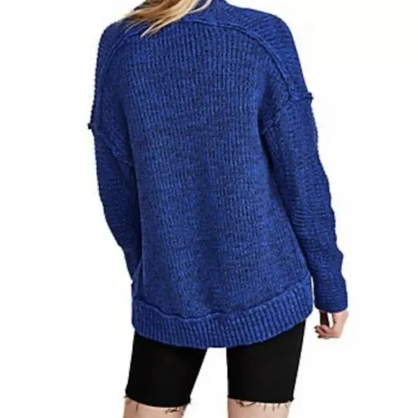 Free People Deep Blue Women's Cardigan - Image 4