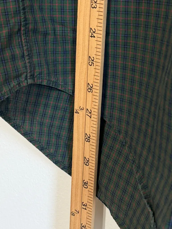 Ralph Lauren Plaid Oversized Button Down Shirt Size Large XL Women’s Green Blue - Image 8