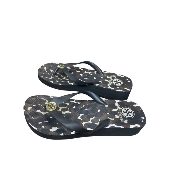 Tory Burch wms black cameo spring summer sandals sz 8 SKU 9892 - Image 4