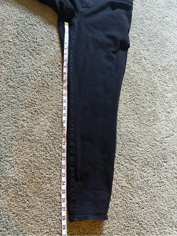 American Eagle Curvy High Rise Jegging Black Dream Stretch Womens Size 18 Long - Image 4