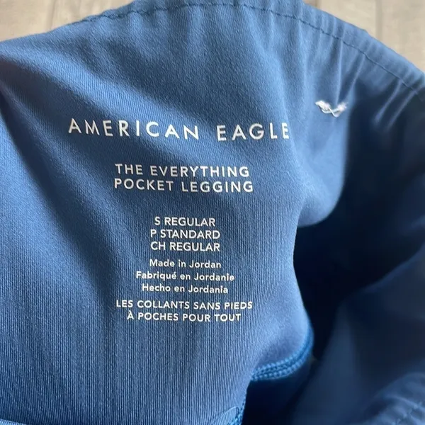 American Eagle Size Small Blue High-Waisted Leggings - Image 4