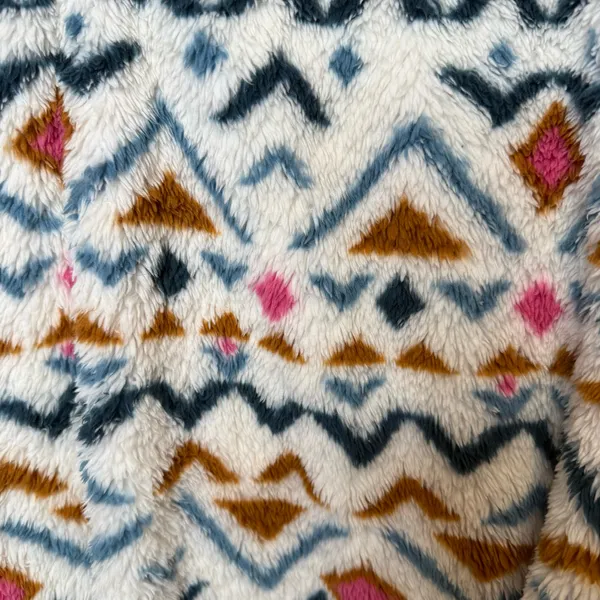 Eddie Bauer Quest Plush Quarter Zip Mock Neck Fleece Pullover Aztec Size Medium - Image 5
