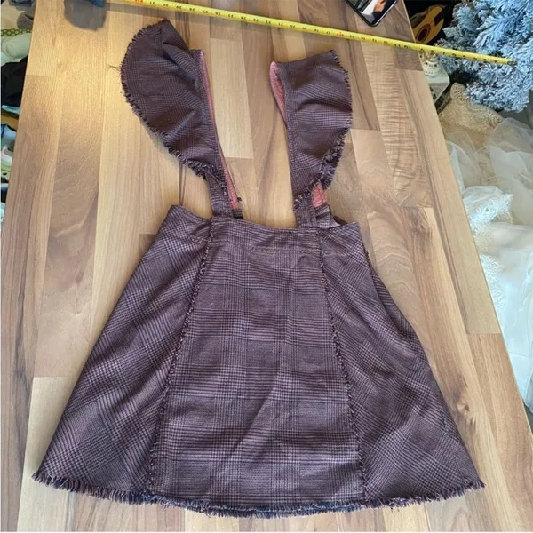 Free people Rowan‎ overall pinafore skirt brown 0 - Image 2