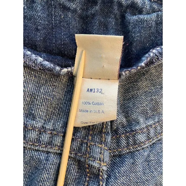 Abercrombie & Fitch Button Fly Jeans Women's 33x31 Blue Denim Wide Leg‎ USA VTG - Image 7