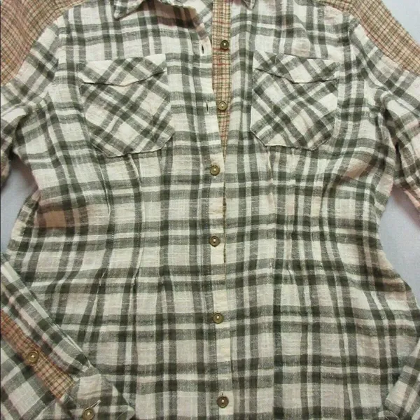 Anthropologie Free People madras shirt XS - Image 4