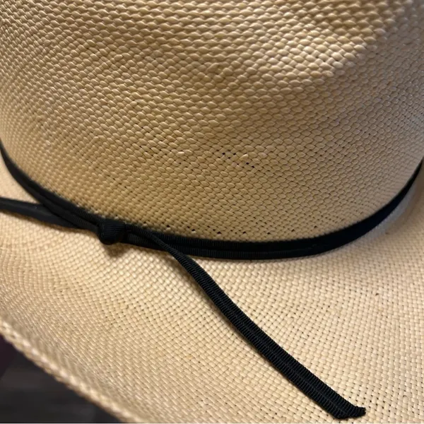 Stallion by STETSON straw cowboy hat, tan, hard shell, 7 1/8 - Image 14