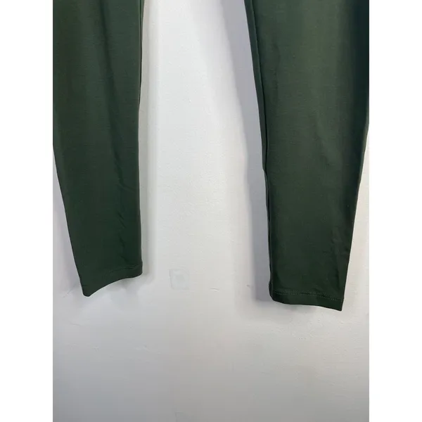 J Jill Pima Cotton Ankle Leggings Deep Olive Fall Winter Pants Neutral S New NWT - Image 5
