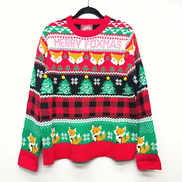 Urban Heritage Foxy Ugly Christmas Chunky Sweater Womens XL Holiday Party Event - Image 2