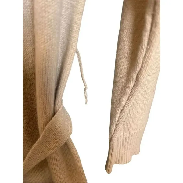 NWT Rails Wool Blend Mila Tie Waist Turtleneck MIdi Sweater Dress Taupe S - Image 2