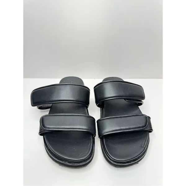 Open EDIT Sandals Size 6.5 Black Open Toe Finley Slides‎ - Image 5