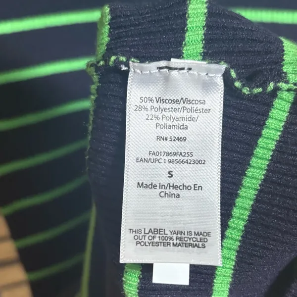 Free Assembly Green And Navy Stripe Turtle Neck‎ Top Size Small - Image 6