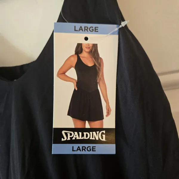 Spalding Active Dress Black Womens Large Athletic Tennis Workout Mini NWT Shorts - Image 3
