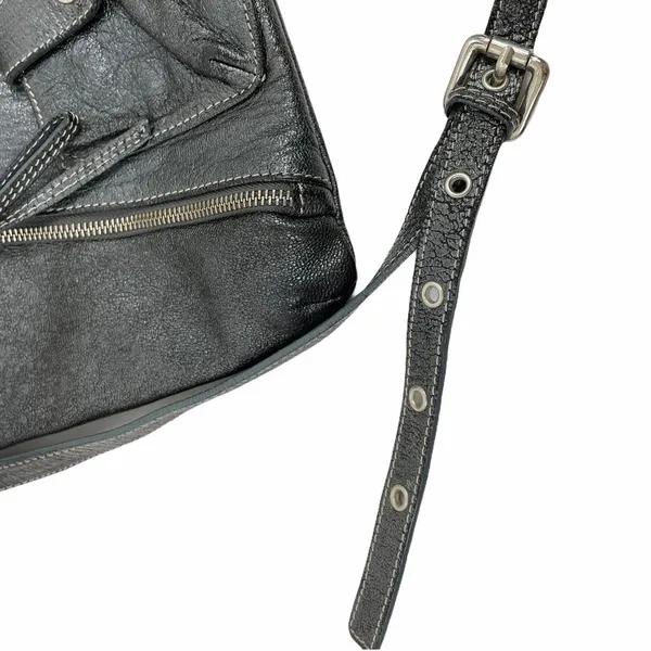 Renato Minelli Metallic Tote Bag Crossbody Bag Convertible Black - Image 10
