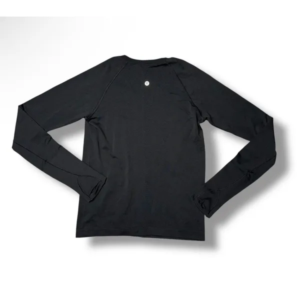 Lululemon Swiftly Tech Long Sleeve Women Size 6 Black Good Thumbholes Activewear - Image 2