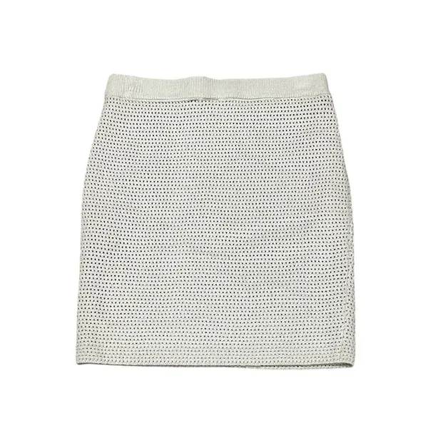 Roxy Women's Beige Crochet-Style Mini Skirt Size S Summer Casual - Image 7