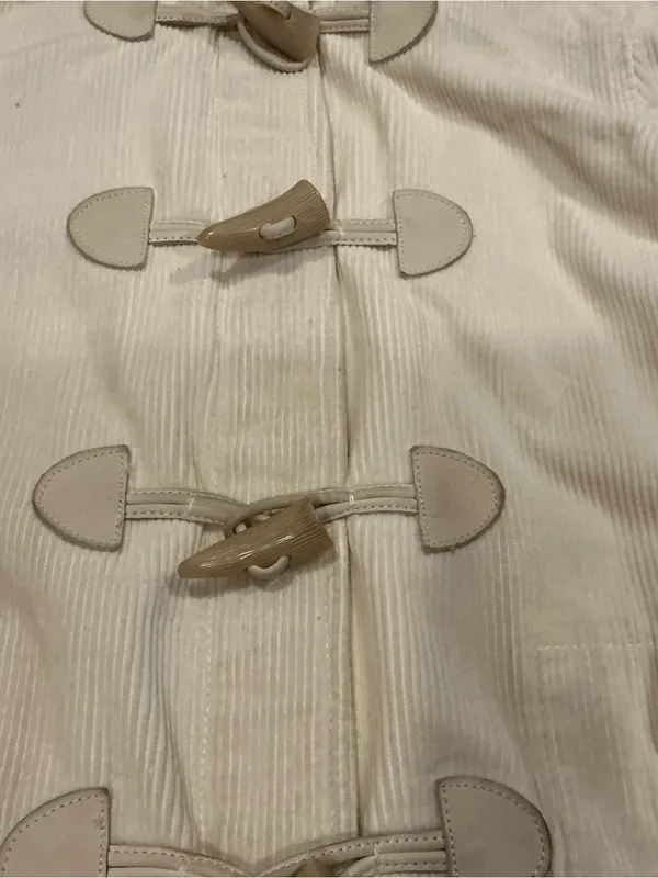 Ralph Lauren corduroy toggle jacket front horn-and-loop closure size XS beige - Image 9