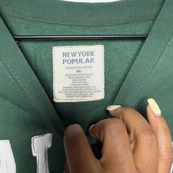 New York Popular Women Cotton Dallas Texas Sweatshirt XL Green Crewneck Pullover - Image 5