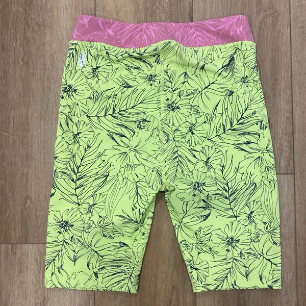 🌟Free People Movement🌟 Electric Lime Fired Up Bike Shorts Yellow/Pink Sz M - Image 3