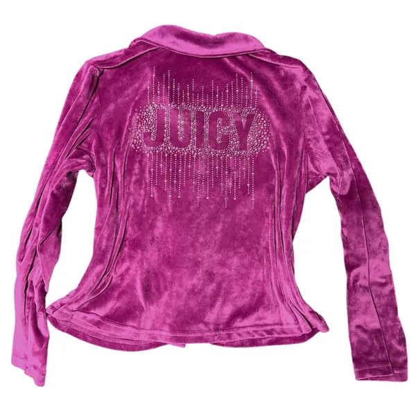 Juicy Couture magenta velour tracksuit - Image 2