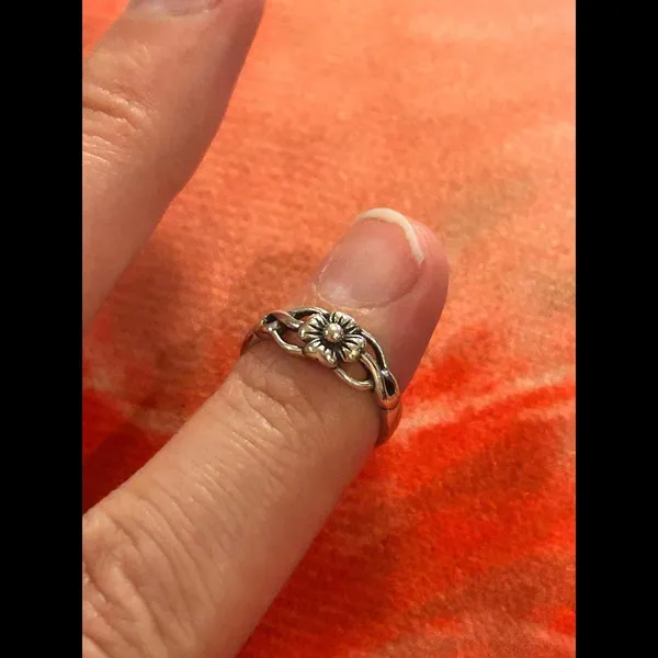 Fashion 925 Sterling silver Knuckle Ring Open toe Rings Women Adjustable flower - Image 2