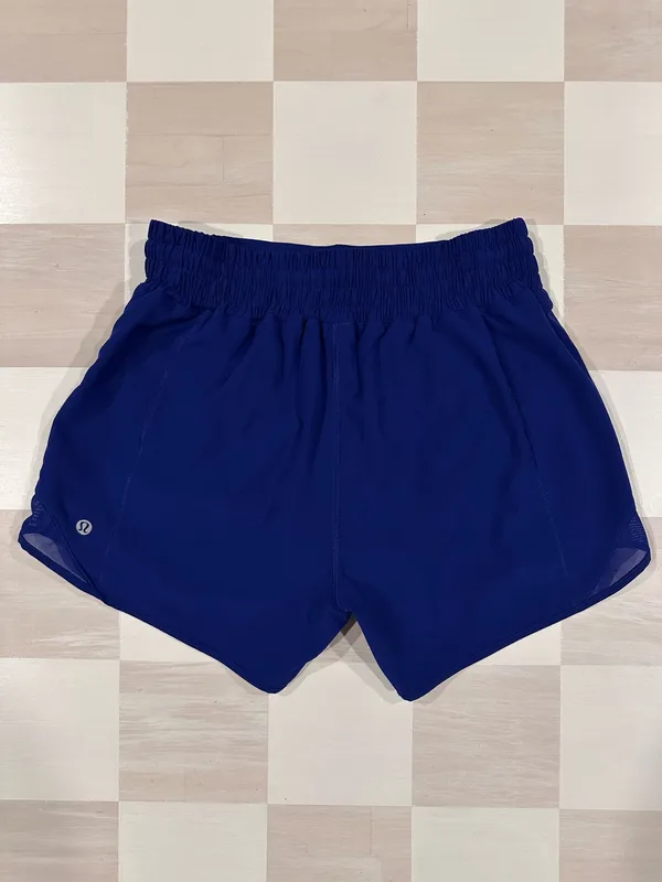lululemon hotty hot high rise hr lined short 4” long cerulean blue W7AYXT 6 - Image 2