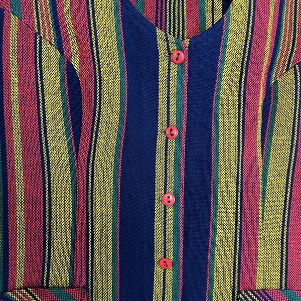 VTG 70s Pandora Costume Maker Striped Knit Long Sleeve Top Disco Retro Medium - Image 9