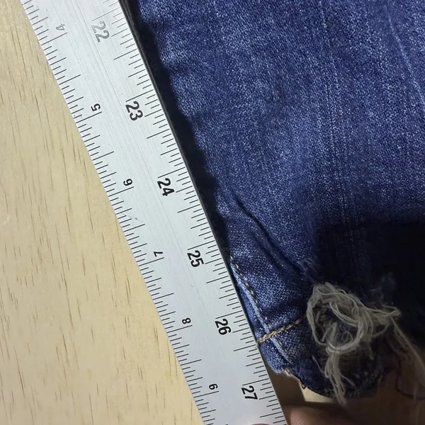 Buckle Black Fit No 53 Womens 29x27 Ankle Skinny Jeans Raw Hem Blue Stretch - Image 5