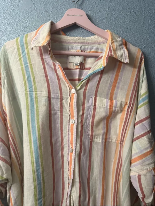 American Eagle AE Oversized Beach Shirt size M - Image 3