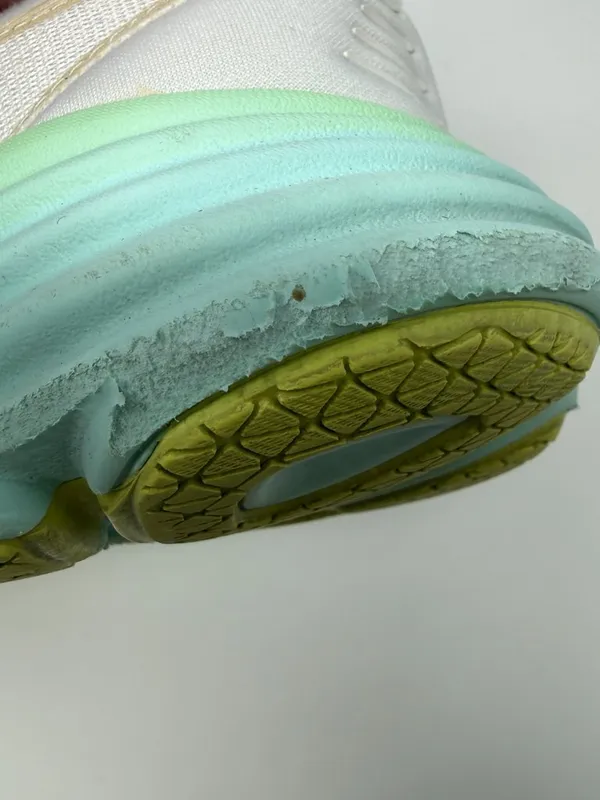 Hoka One One Bondi 8 Running Shoe Women's 6B Blanc de Blanc Sunlit Ocean Walking - Image 16