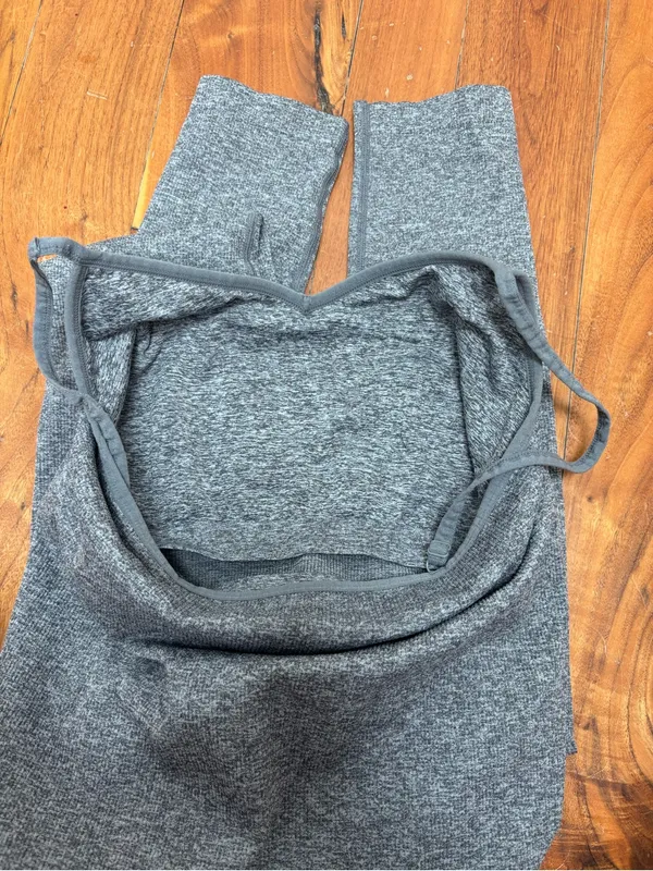 HATCH The Body Rib Unitard in heather grey one piece M - Image 10